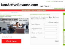 Tablet Screenshot of iamactiveresume.com